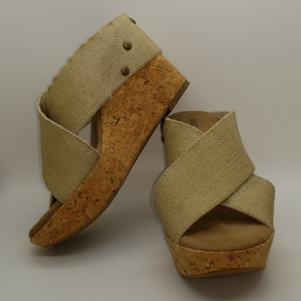 Merona cork wedge sandals 5.5